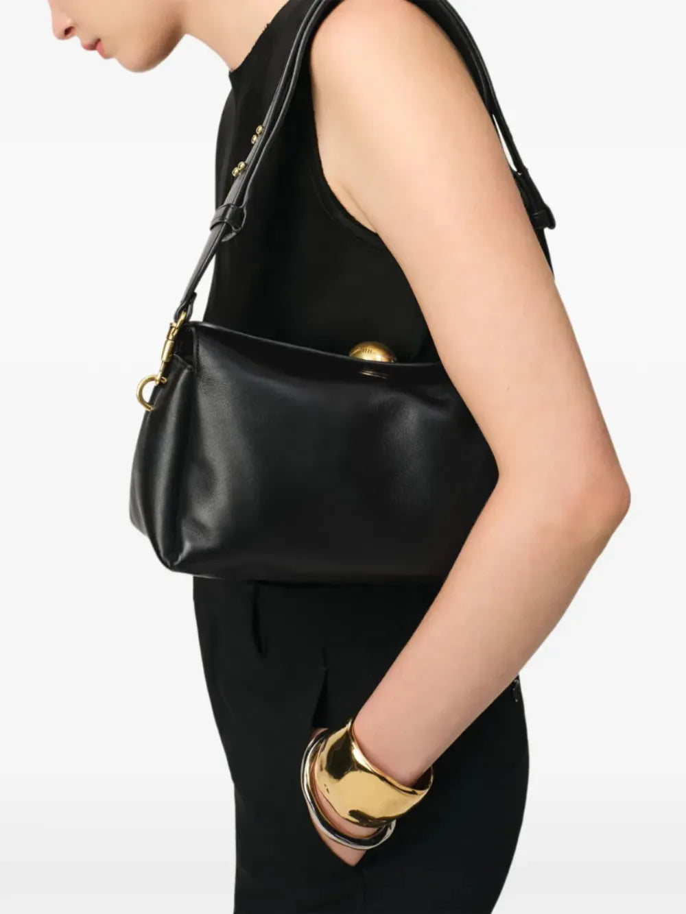 Ami Paris Carrousel Leather Bag — Same as shown — Size One Size — Side View