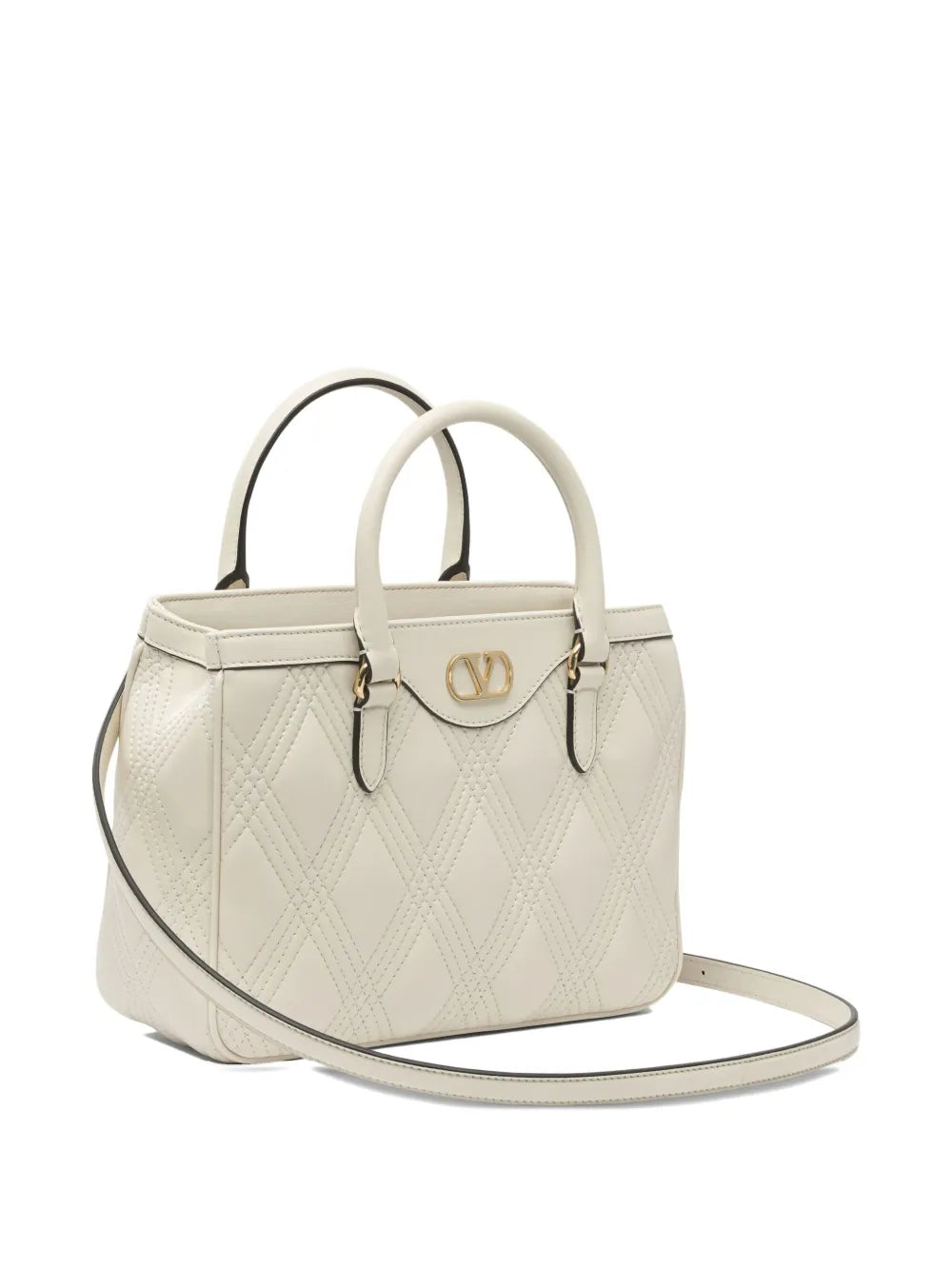 Valentino Garavani V Logo Quilted Shoulder Bag — Same as shown — Size One Size — Back View