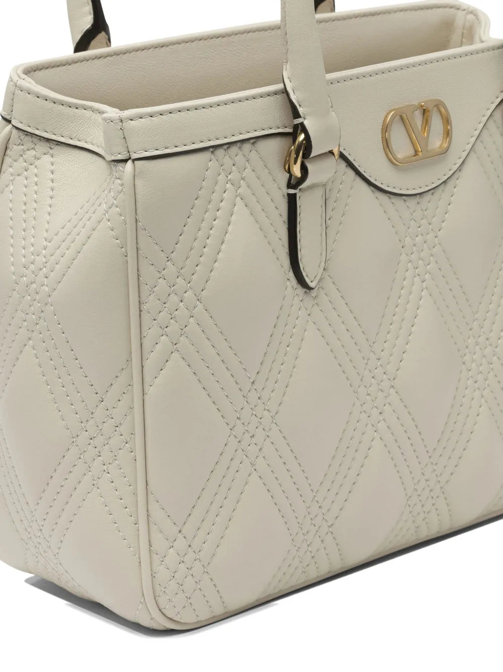 Valentino Garavani V Logo Quilted Shoulder Bag — Same as shown — Size One Size — Detail View