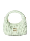 Miu Miu Wander Leather Shoulder Bag — Same as shown — Size One Size — Front View