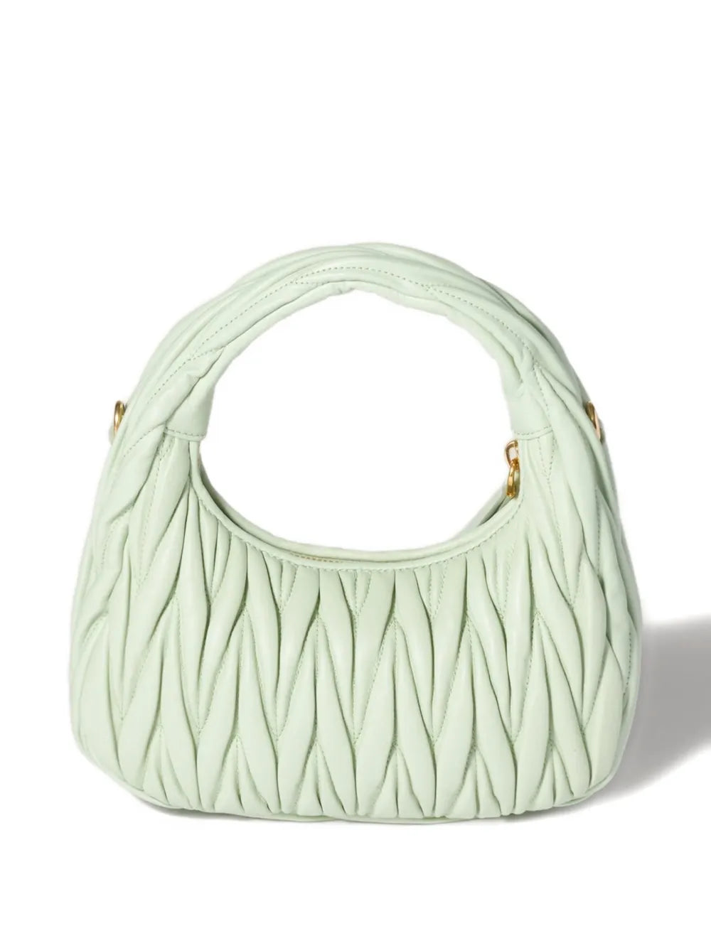 Miu Miu Wander Leather Shoulder Bag — Same as shown — Size One Size — Back View