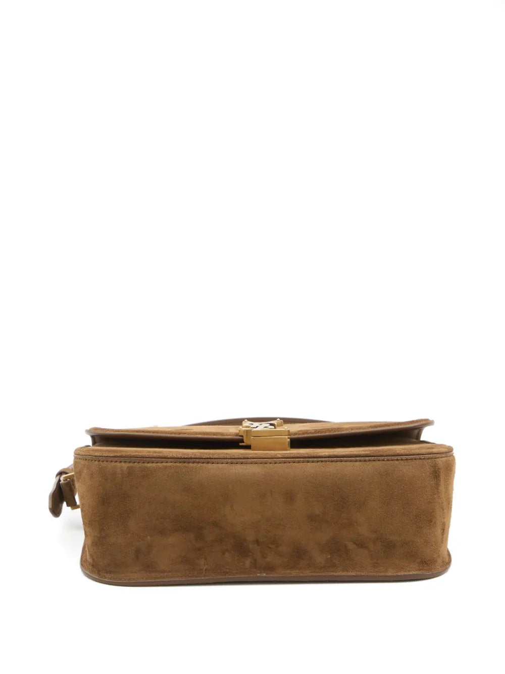 Saint Laurent Cassandre Suede Shoulder Bag — Same as shown — Size One Size — Back View