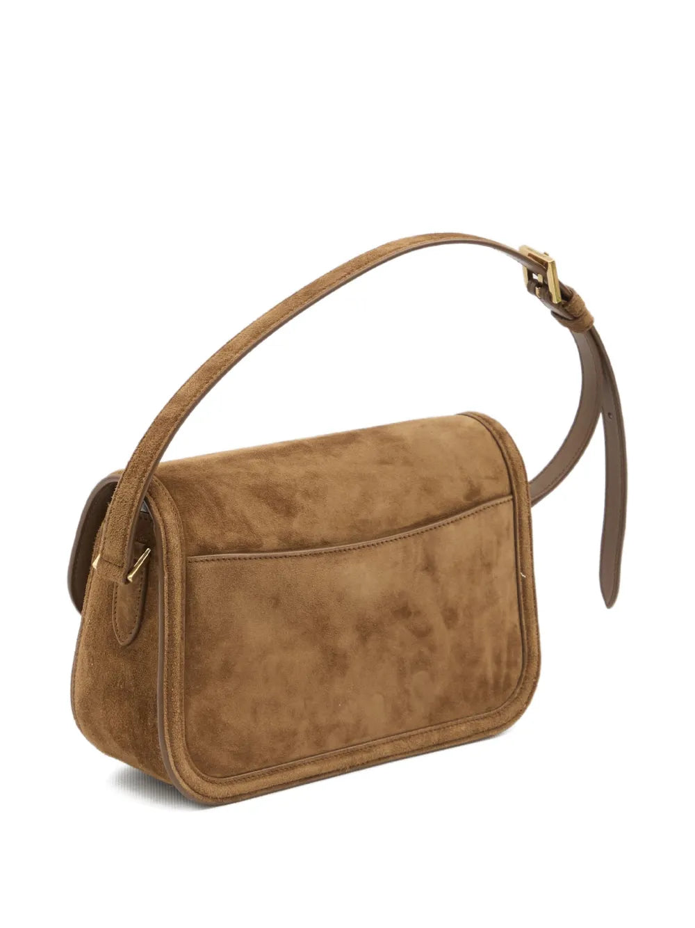Saint Laurent Cassandre Suede Shoulder Bag — Same as shown — Size One Size — Side View