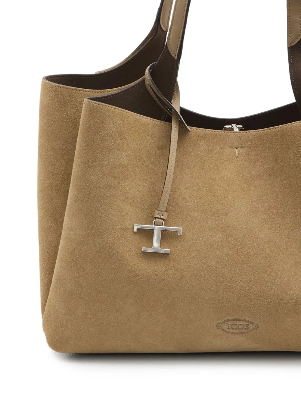 Tods Suede Leather Shopping Bag — Same as shown — Size One Size — Back View