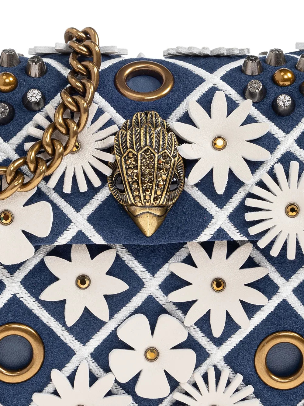 Kurt Geiger London Small Kensington Flower Embellished Shoulder Bag — Same as shown — Size One Size — Top View