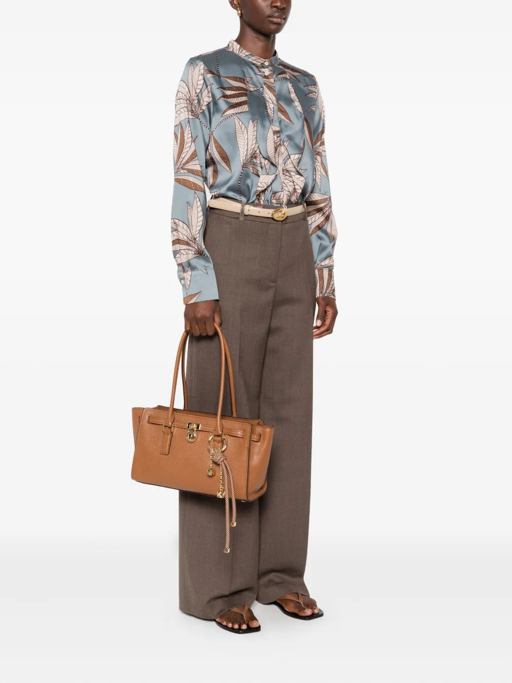 Michael Michael Kors Top Handle Leather Shoulder Bag — Same as shown — Size One Size — Side View