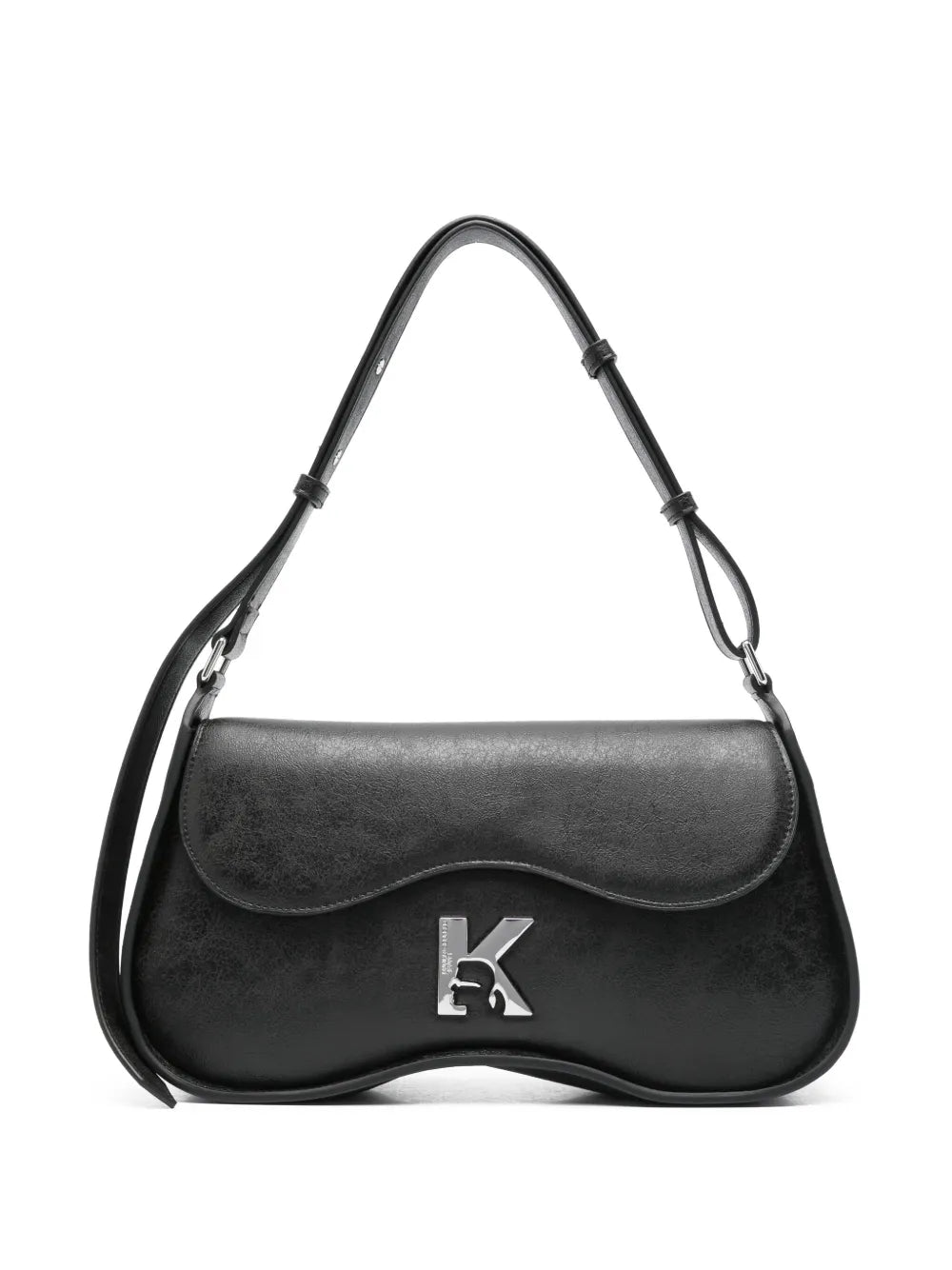 Karl Lagerfeld K Logo Curved Shoulder Bag — Same as shown — Size One Size — Front View
