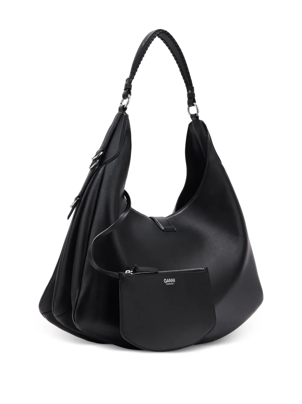 Ganni Hardware Detail Shoulder Bag — Same as shown — Size One Size — Back View