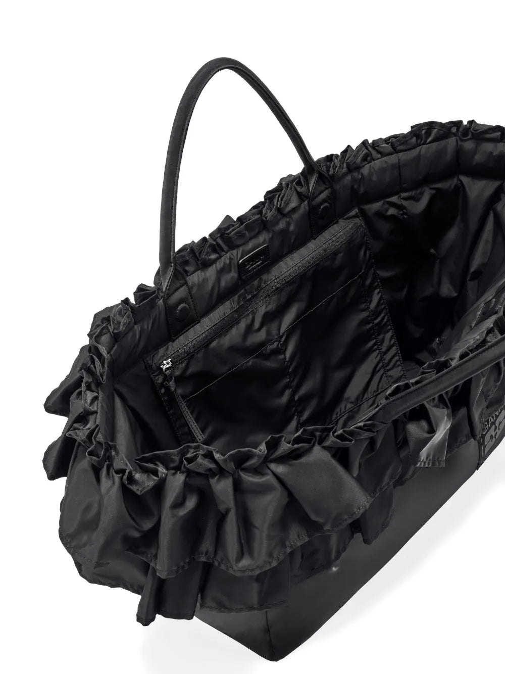 Ganni Ruffled Detail Shoulder Bag — Same as shown — Size One Size — Top View