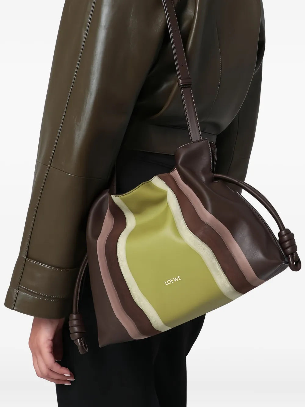 Loewe Medium Flamenco Clutch Bag — Same as shown — Size One Size — Side View