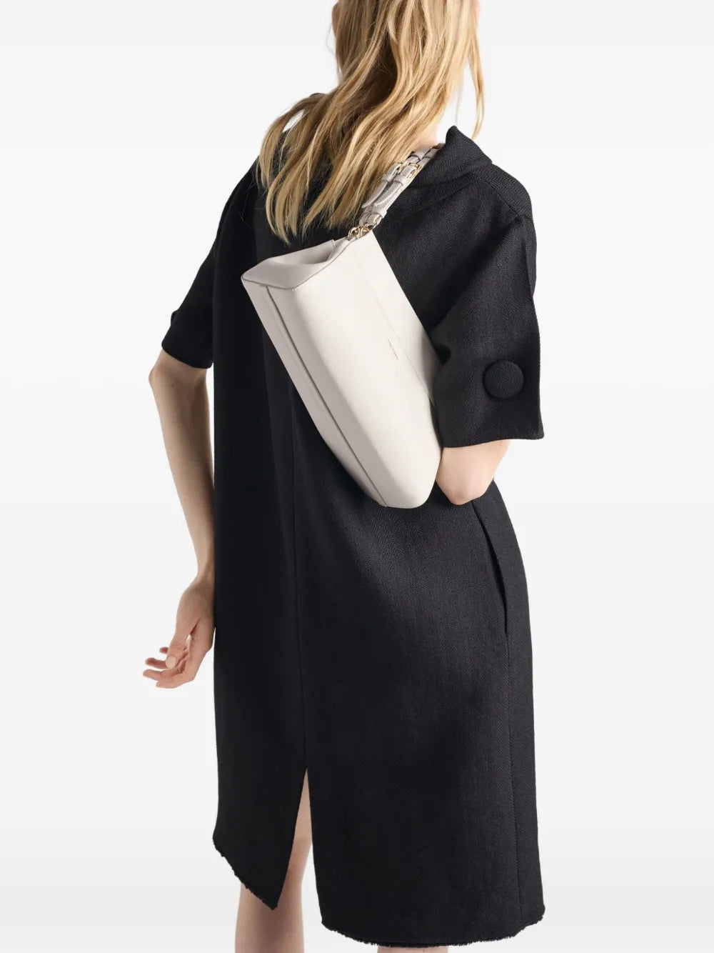 Prada Medium Echaine Leather Shoulder Bag — Same as shown — Size One Size — Side View