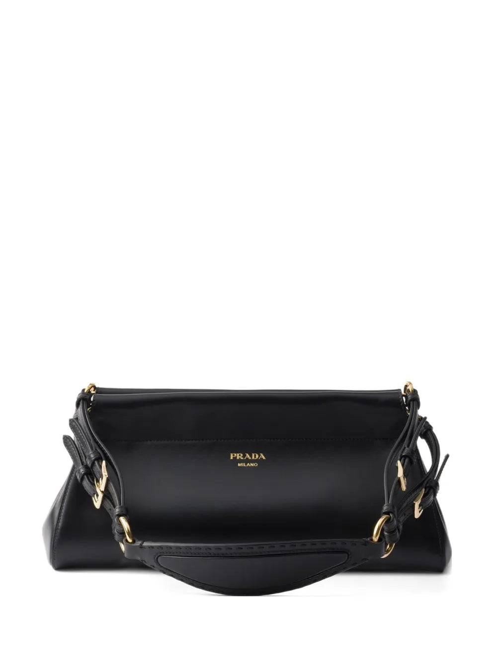 Prada Medium Enchaine Leather Shoulder Bag — Same as shown — Size One Size — Front View