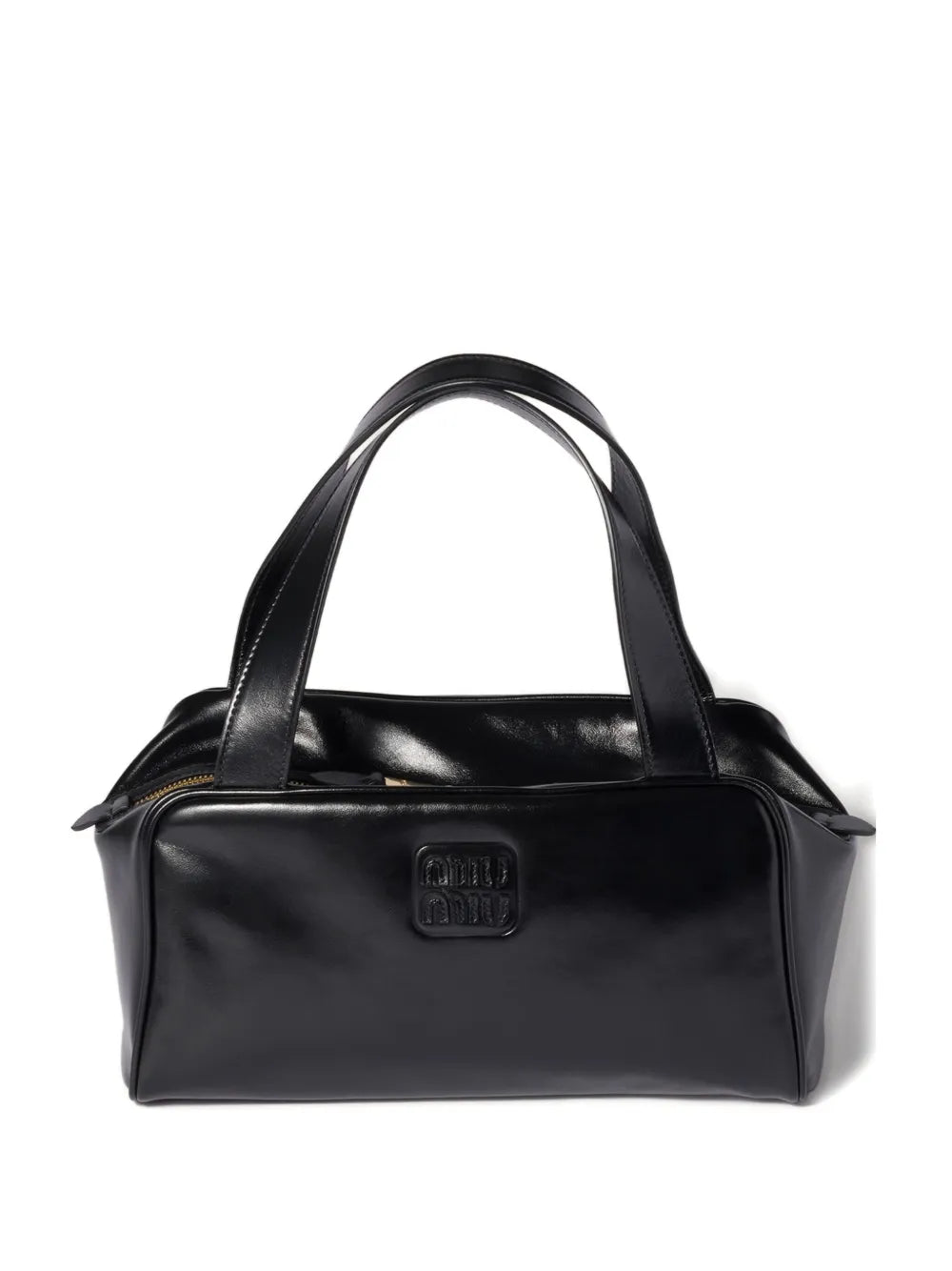 Miu Miu Leather Zipped Shoulder Bag — Same as shown — Size One Size — Front View