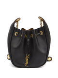 Saint Laurent Cassandre Drawstring Leather Shoulder Bag — Same as shown — Size One Size — Front View