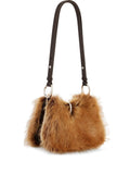 Rabanne Ring Detail Fur Shoulder Bag — Same as shown — Size One Size — Front View