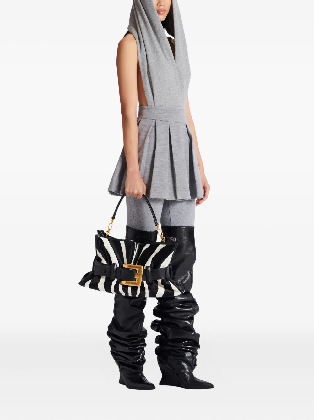 Balmain Medium Anthem Shoulder Bag — Same as shown — Size One Size — Side View