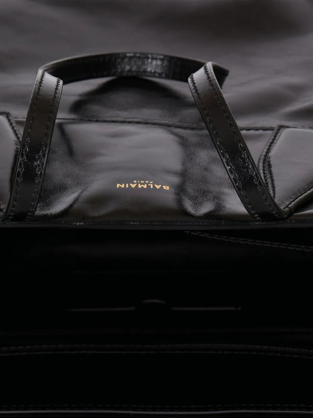 Balmain Zip Detail Leather Tote Bag — Same as shown — Size One Size — Top View