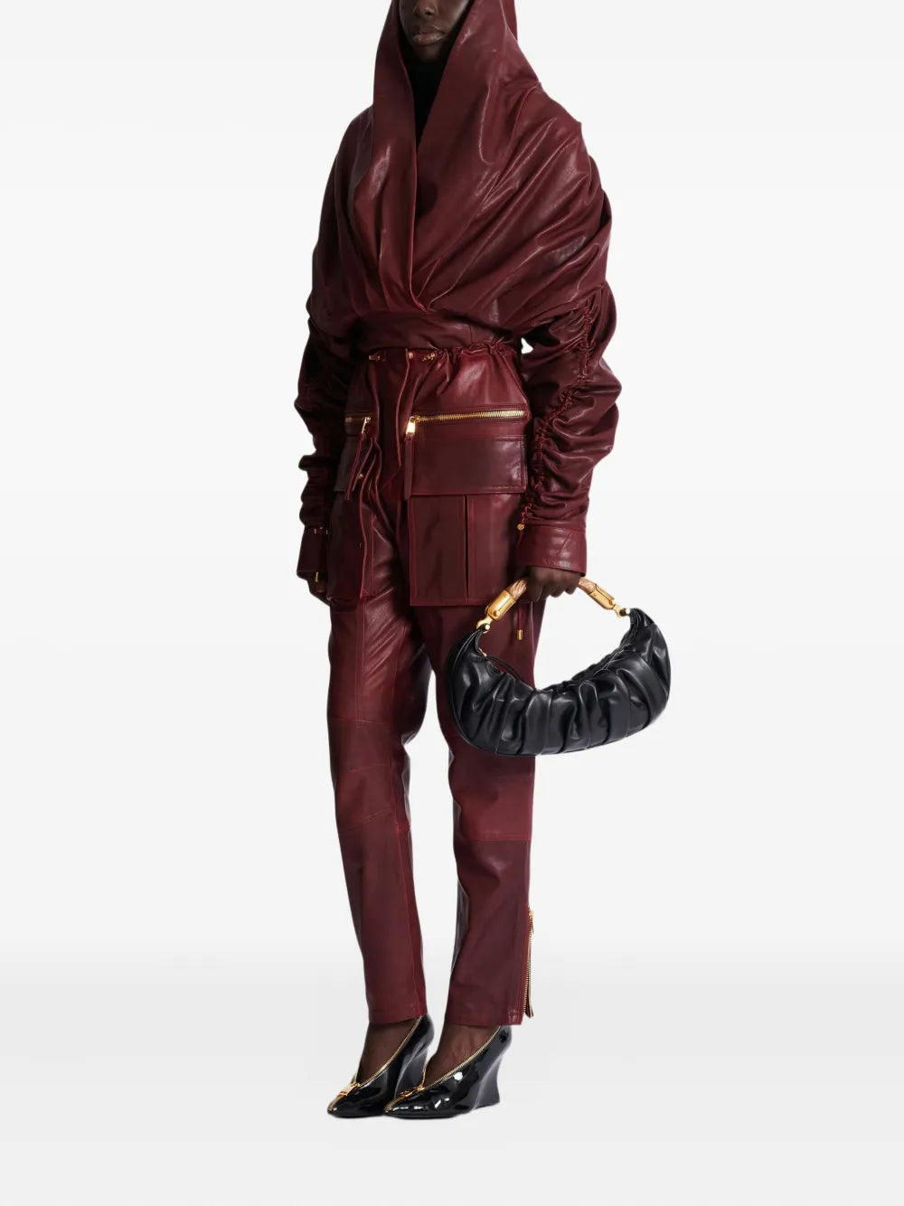Balmain Medium Ebene Shoulder Bag — Same as shown — Size One Size — Side View