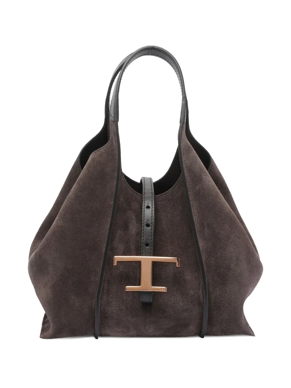 Tods Timeless Suede Leather T Buckle Shoulder Bag — Same as shown — Size One Size — Front View