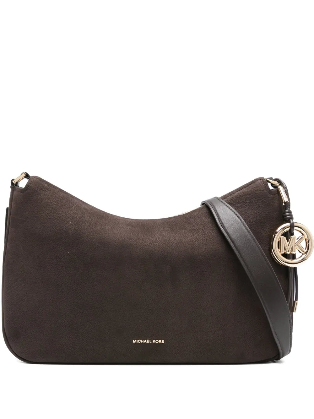 Michael Kors Curved Leather Shoulder Bag — Same as shown — Size One Size — Front View