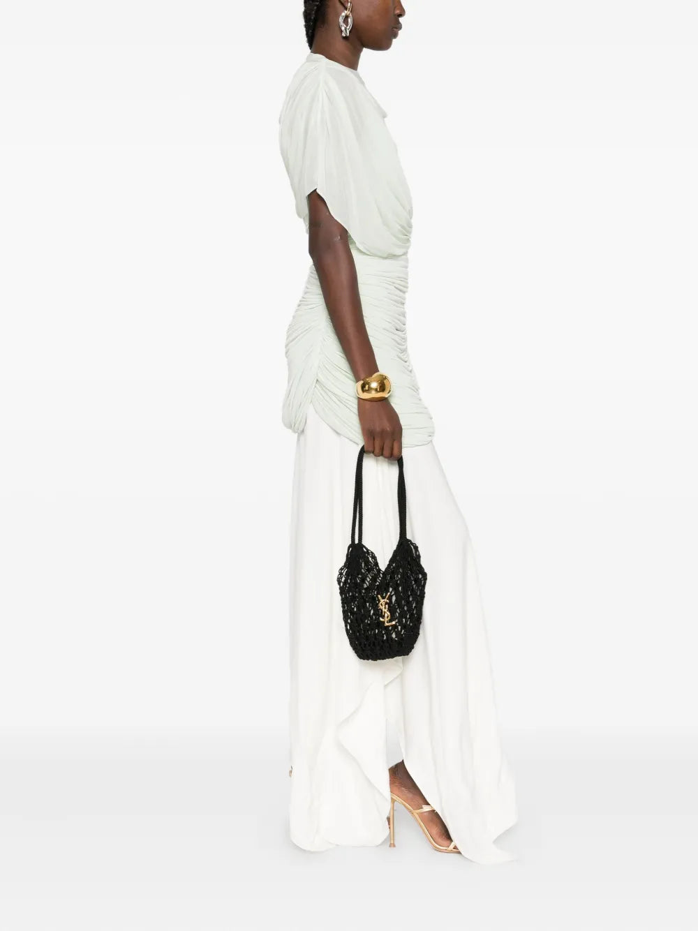 Saint Laurent Knotted Tote Bag — Same as shown — Size One Size — Side View