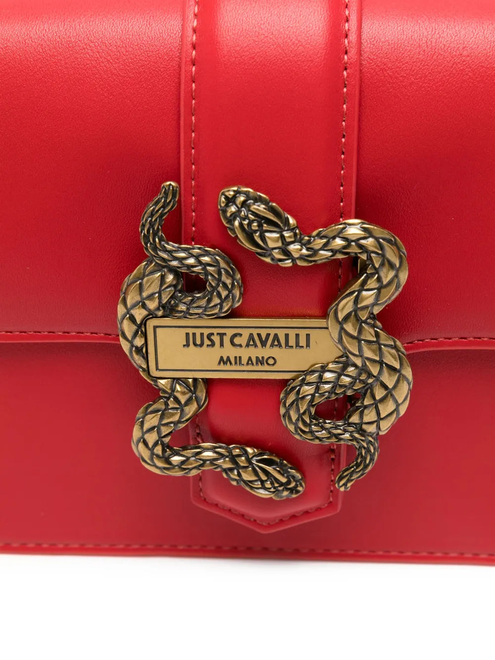 Just Cavalli Snake Buckle Shoulder Bag — Same as shown — Size One Size — Top View