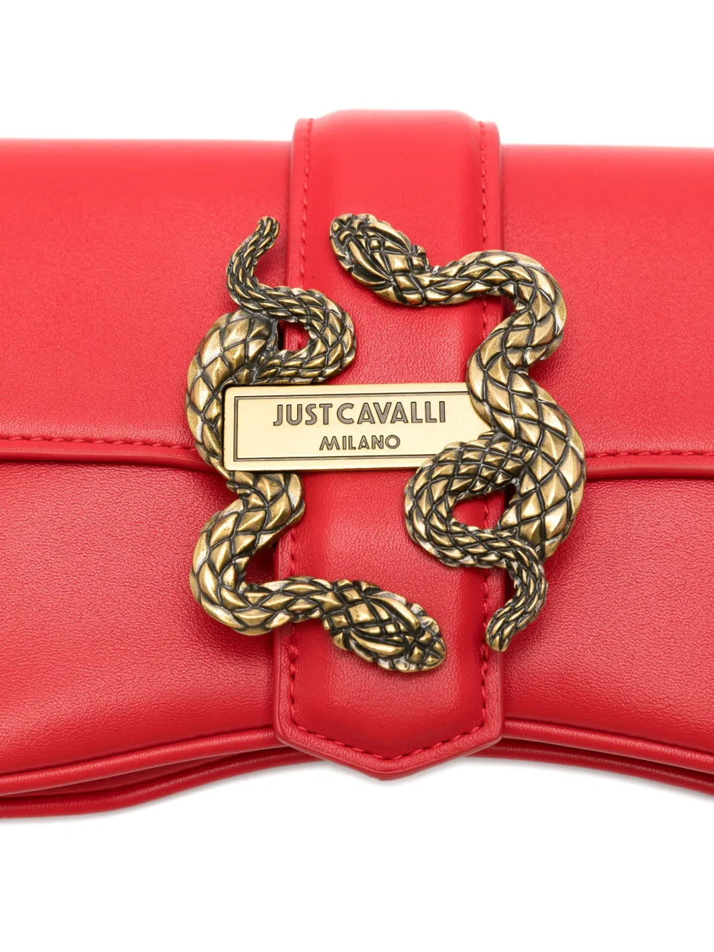 Just Cavalli Snake Buckle Shoulder Bag — Same as shown — Size One Size — Top View