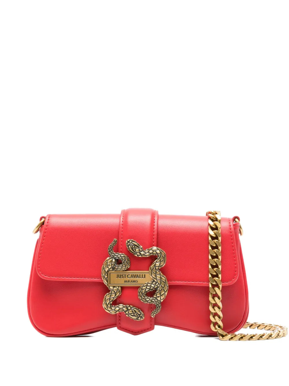 Just Cavalli Snake Buckle Shoulder Bag — Same as shown — Size One Size — Front View