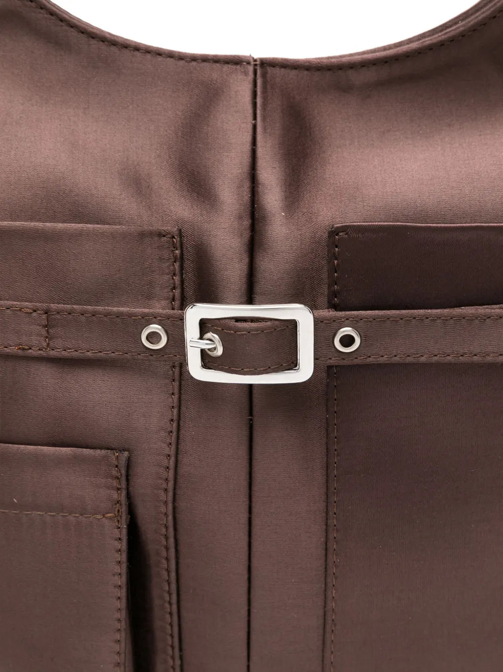 Gimaguas Blanca Satin Shoulder Bag — Same as shown — Size One Size — Top View