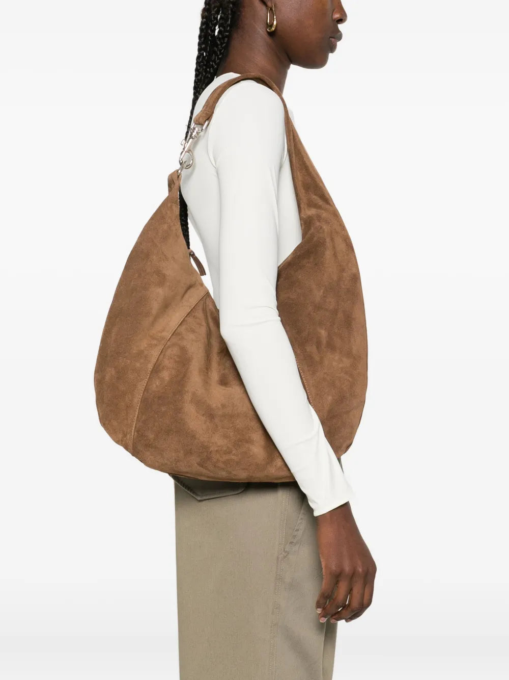 Gimaguas Paula Suede Shoulder Bag — Same as shown — Size One Size — Side View