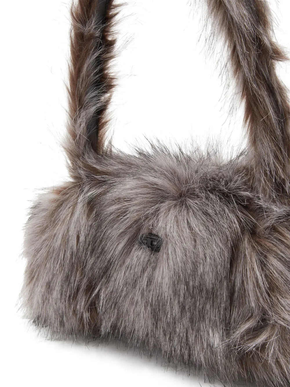 Diesel Faux Fur Top Handle Shoulder Bag — Same as shown — Size One Size — Back View