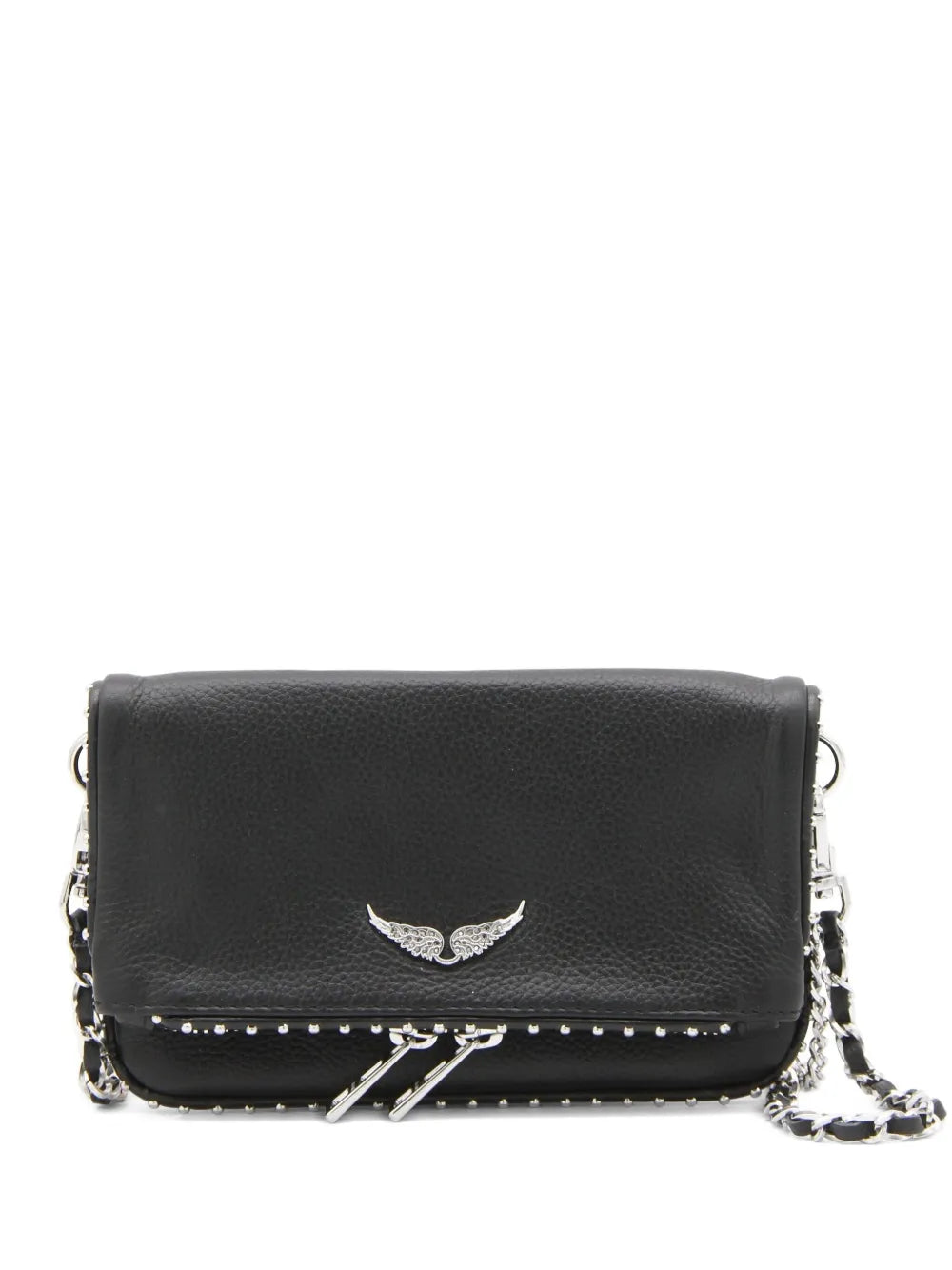 Zadigvoltaire Rock Leather Shoulder Bag — Same as shown — Size One Size — Front View