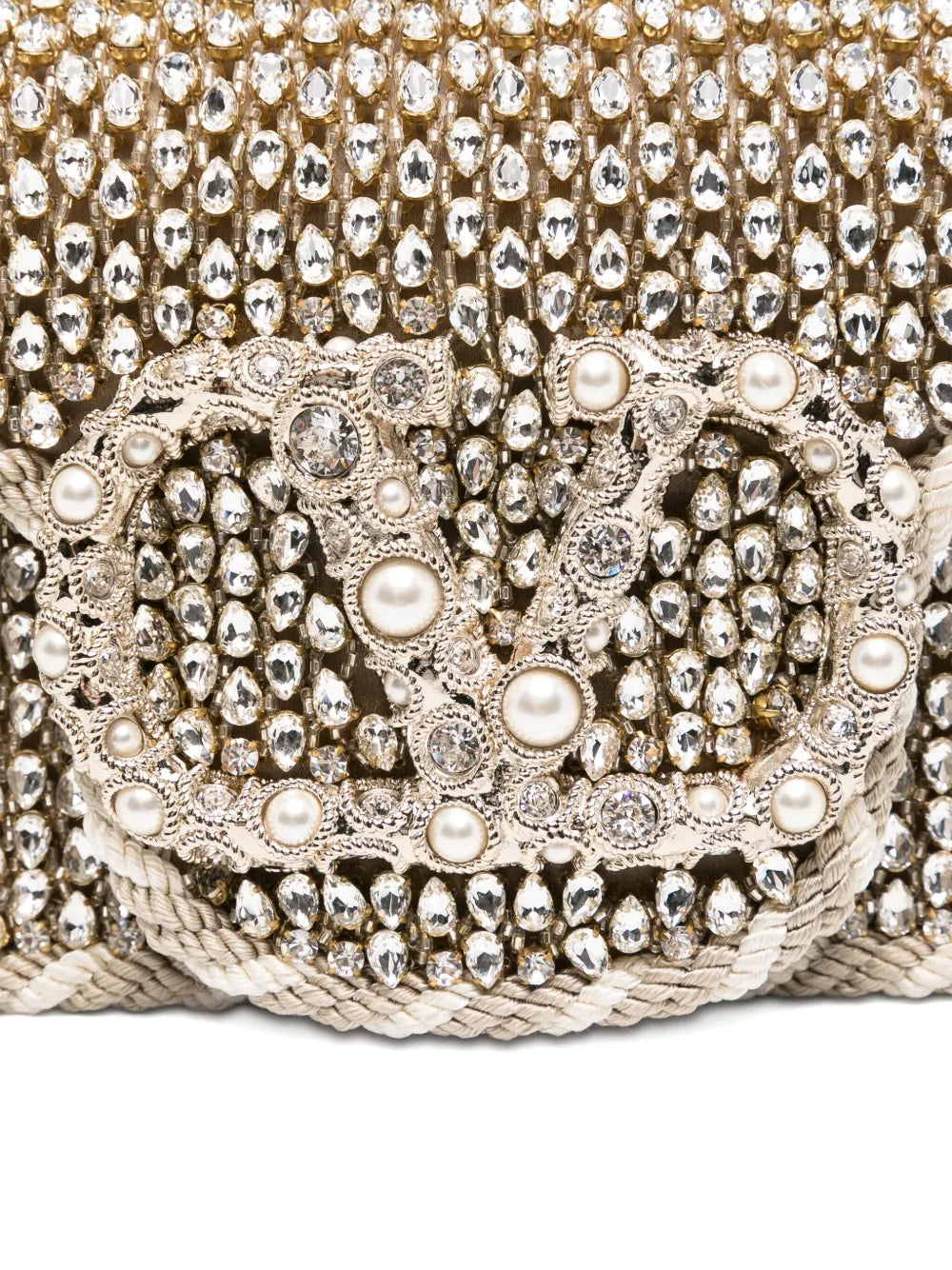 Valentino Garavani Loco Crystal Embellished Top Handle Bag — Same as shown — Size One Size — Back View