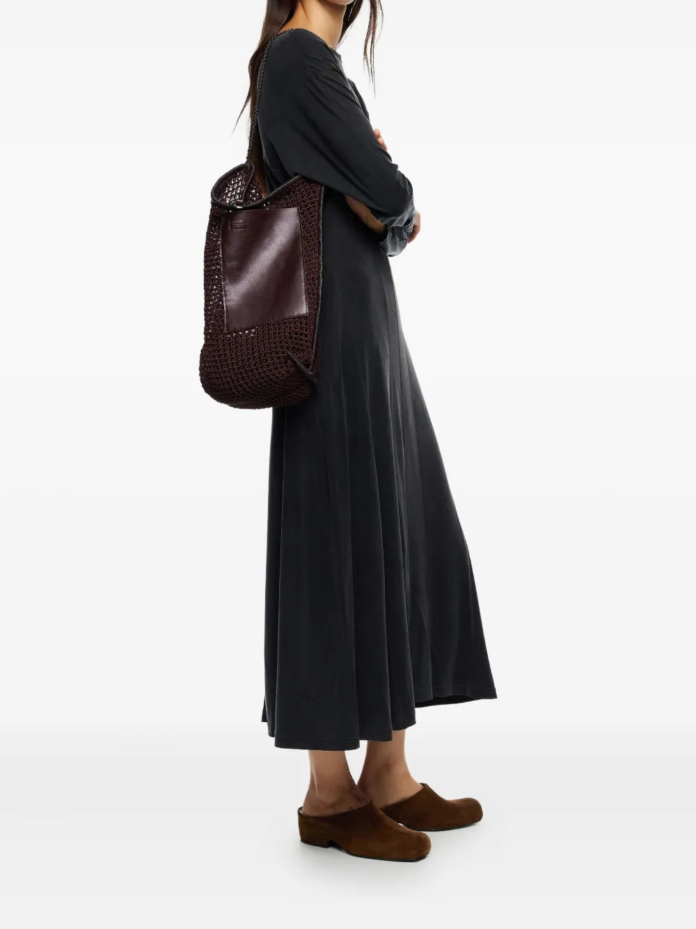 Bimba Y Lola Open Work Crochet Shoulder Bag — Same as shown — Size One Size — Side View