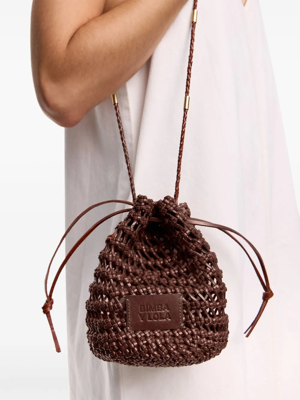 Bimba Y Lola Plaited Leather Bucket Bag — Same as shown — Size One Size — Back View