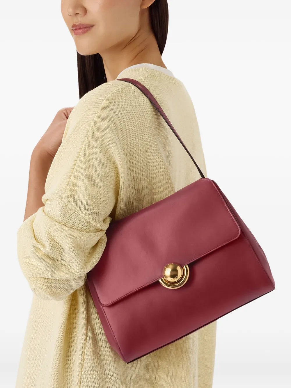 Furla Leather Shoulder Bag — Same as shown — Size One Size — Side View