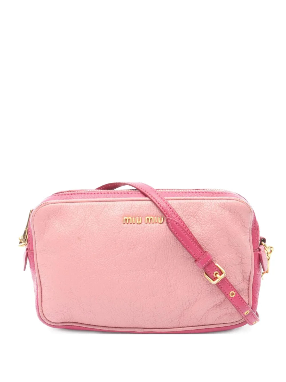 Miu Miu Pre Owned 00S Midi Madras Shoulder Bag — Same as shown — Size One Size — Front View