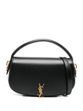 Saint Laurent Logo Plaque Curved Shoulder Bag — Same as shown — Size One Size — Front View