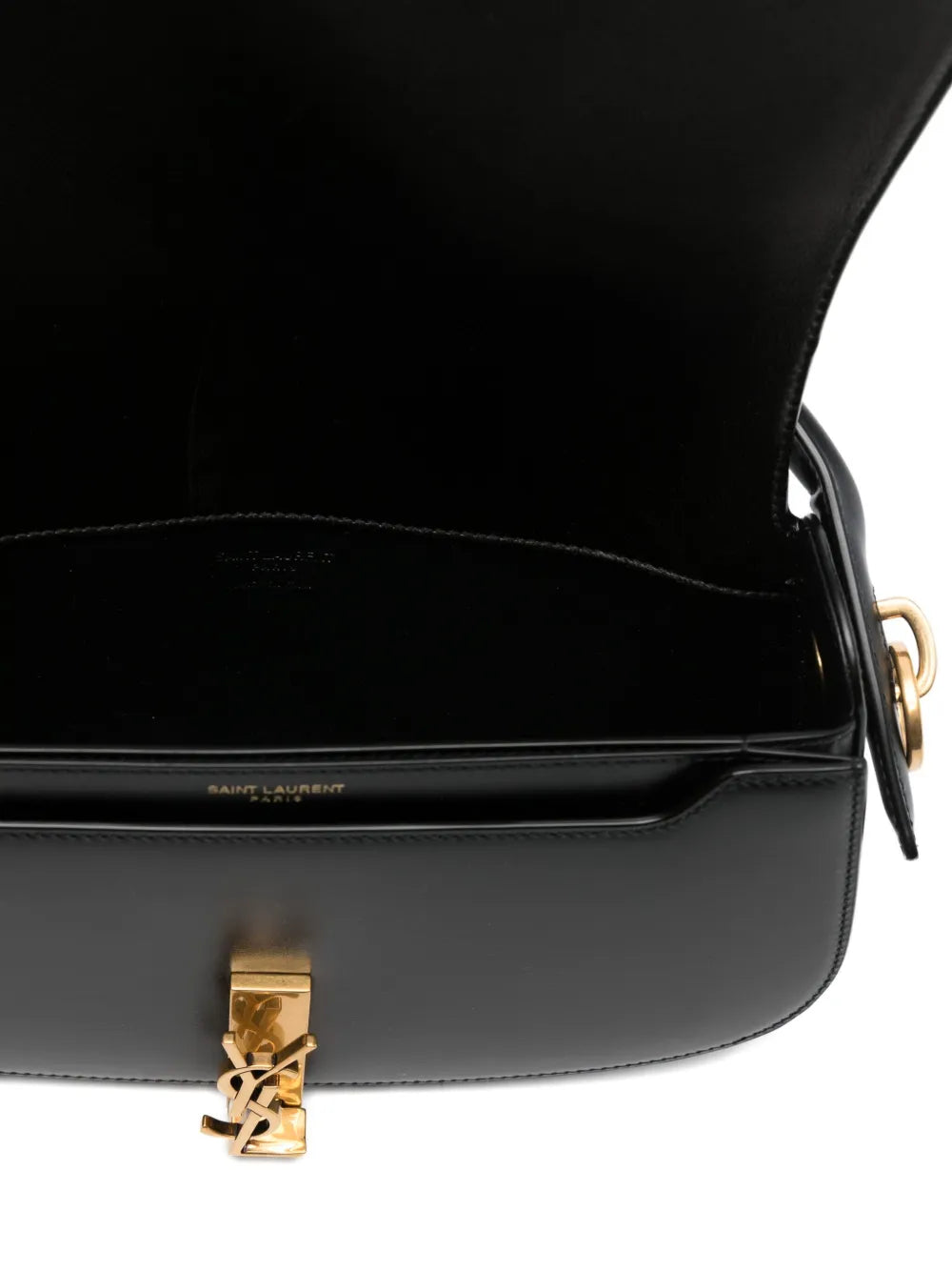 Saint Laurent Logo Plaque Curved Shoulder Bag — Same as shown — Size One Size — Detail View