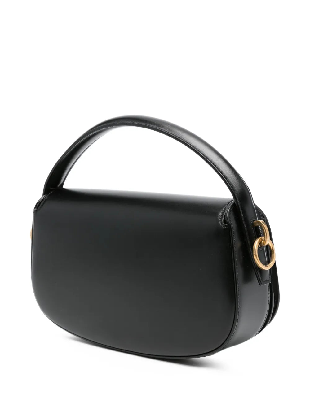 Saint Laurent Logo Plaque Curved Shoulder Bag — Same as shown — Size One Size — Back View