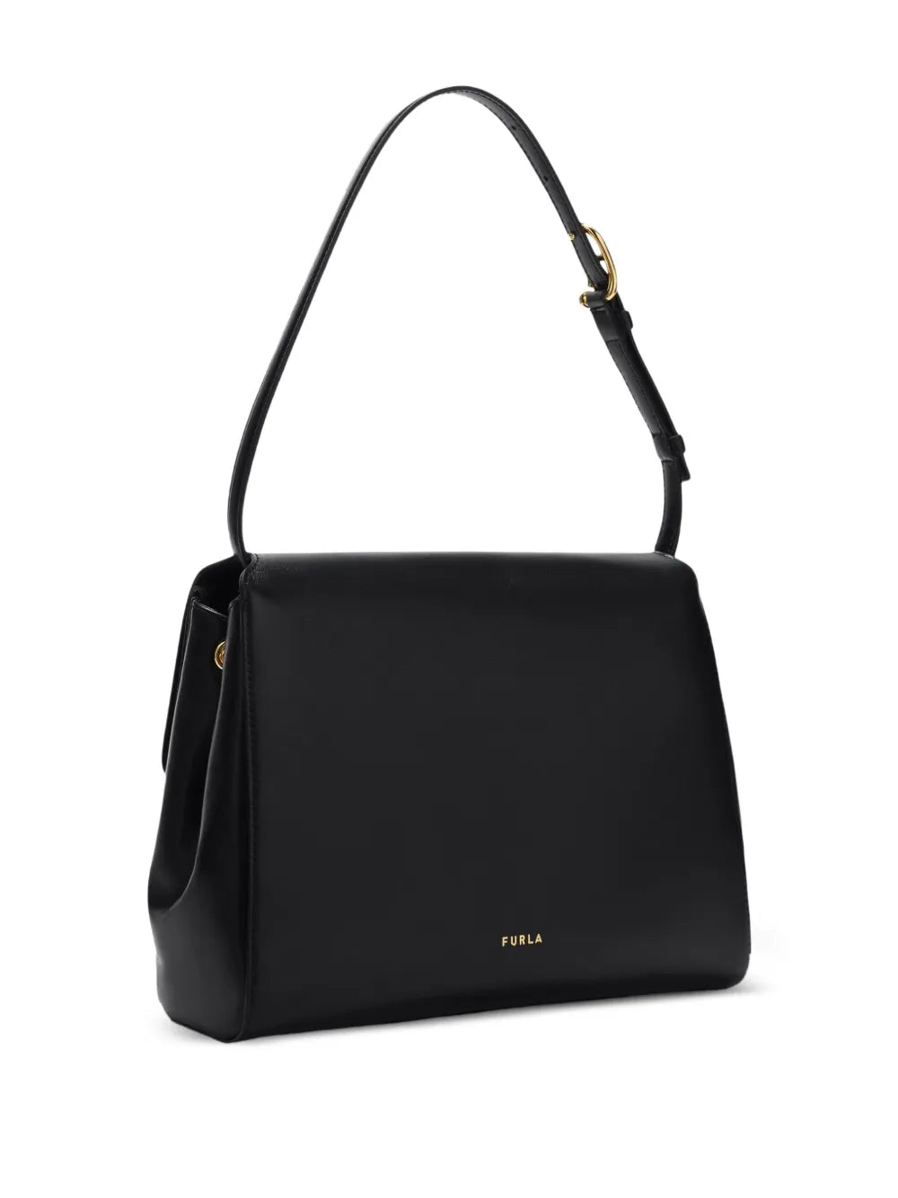 Furla Sfera Clasp Leather Shoulder Bag — Same as shown — Size One Size — Side View