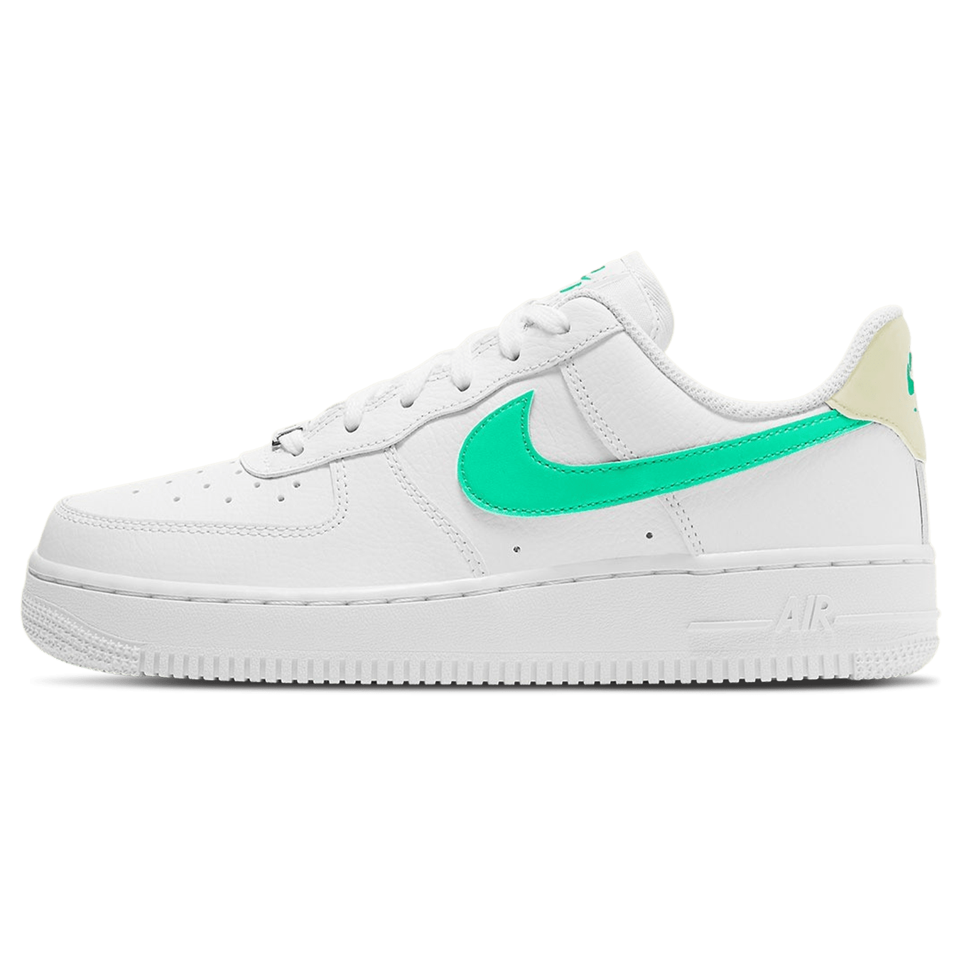 Nike Air Force 1 '07 Wmns 'White Green Glow' — UK 2.5 | EU 35.5 | US 5 — Front View