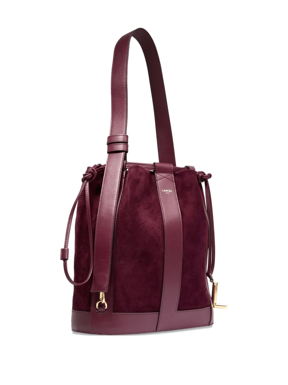 Lancel Medium Elles Suede Bucket Bag — Same as shown — Size One Size — Back View