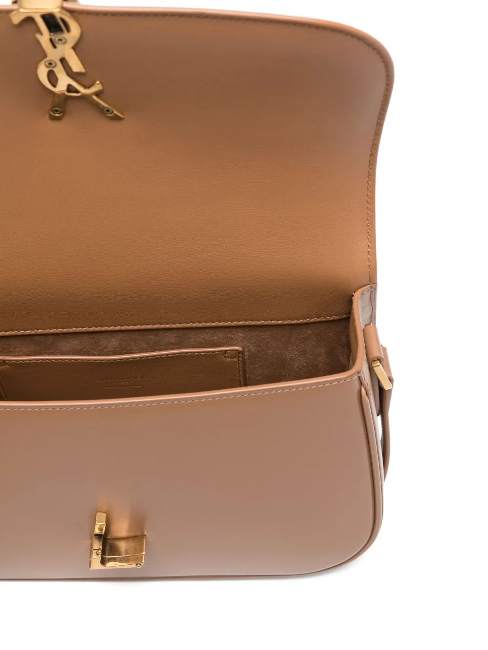 Saint Laurent Medium Solferino Logo Plaque Foldover Shoulder Bag — Same as shown — Size One Size — Detail View