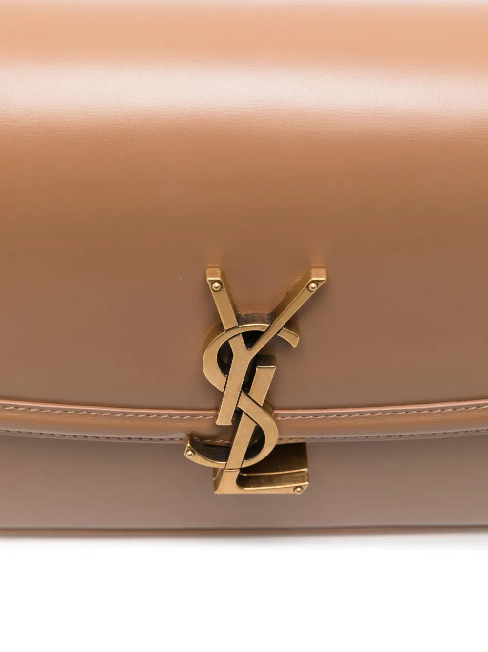 Saint Laurent Medium Solferino Logo Plaque Foldover Shoulder Bag — Same as shown — Size One Size — Top View