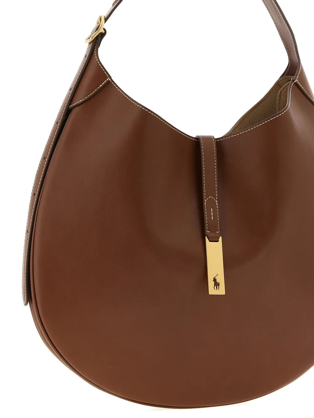 Polo Ralph Lauren Polo Id Leather Shoulder Bag — Same as shown — Size One Size — Side View