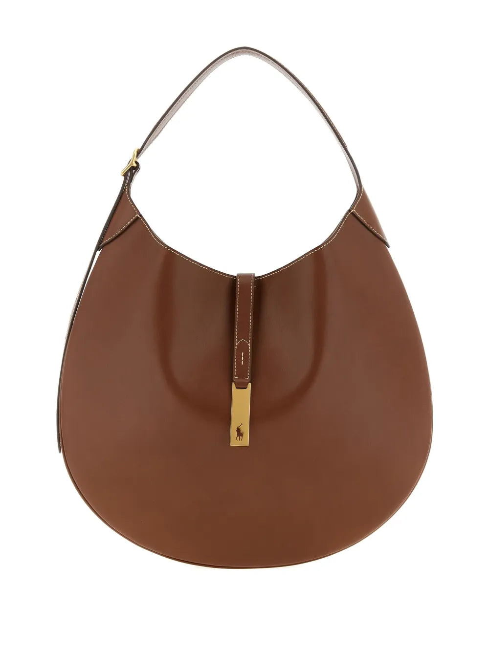 Polo Ralph Lauren Polo Id Leather Shoulder Bag — Same as shown — Size One Size — Top View
