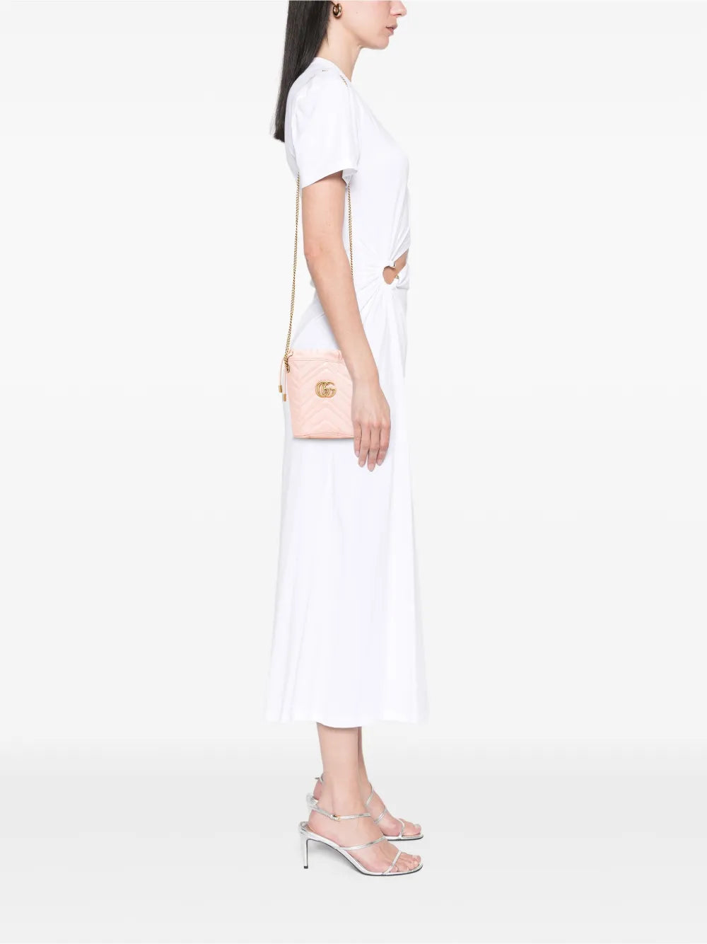 Gucci Pre Owned 2016 2025 Small Gg Marmont Leather Matelasse Bucket Bag — Same as shown — Size One Size — Side View