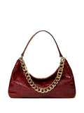 Twinset Liliane Crocodile Effect Chain Shoulder Bag — Same as shown — Size One Size — Front View