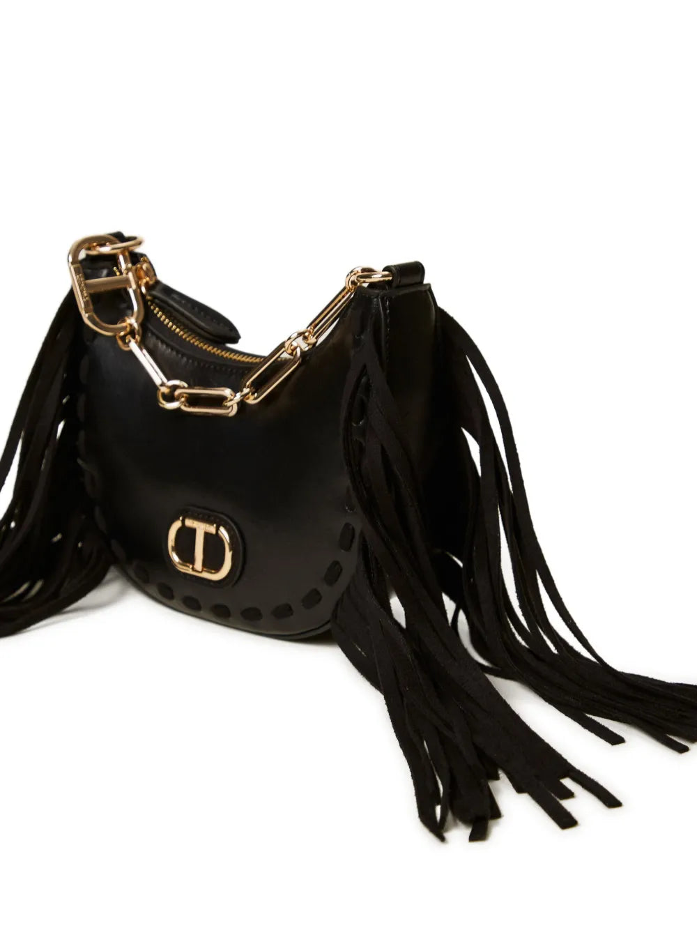 Twinset Fringe Chain Shoulder Bag — Same as shown — Size One Size — Back View